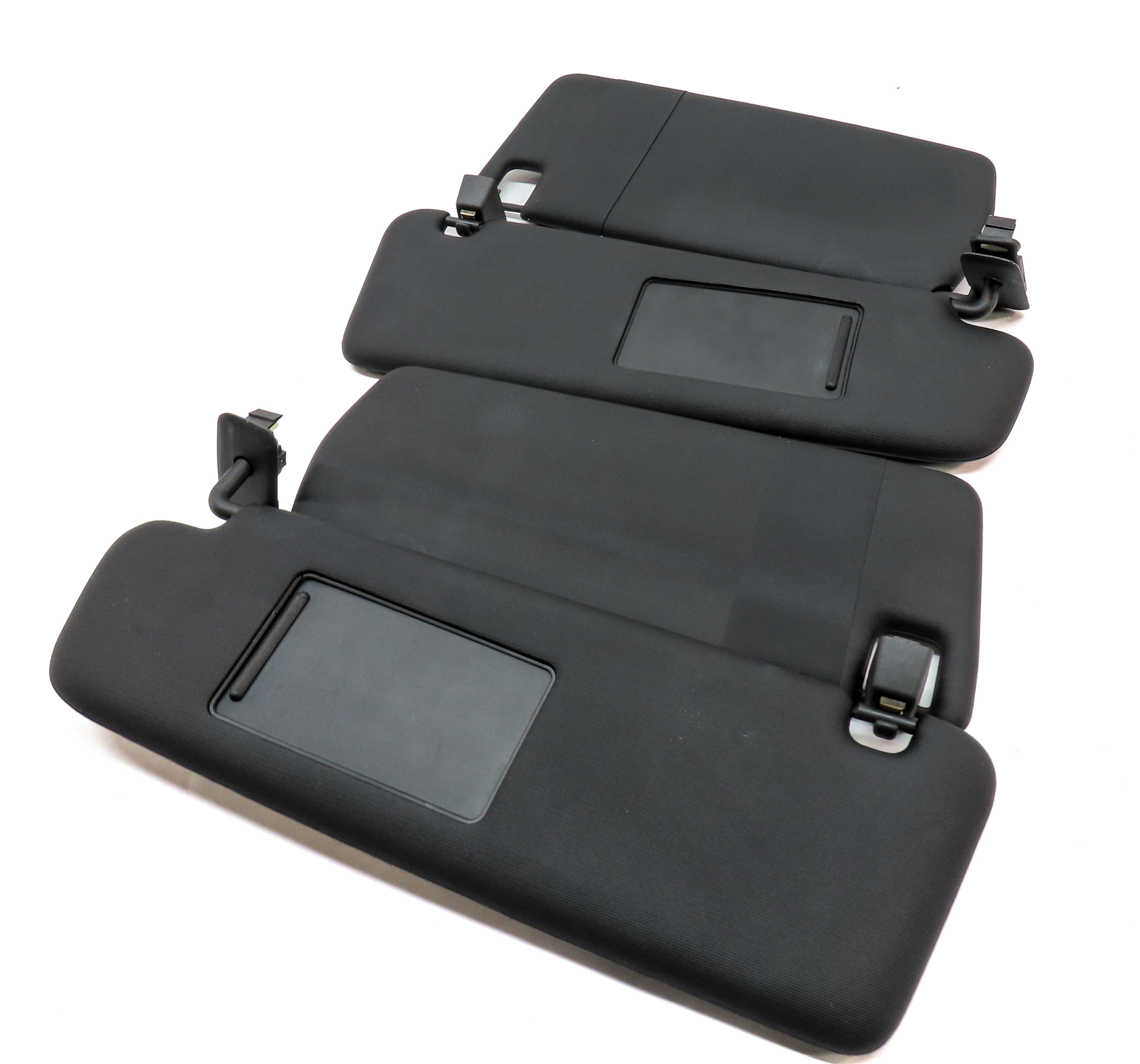 2011-2014 PORSCHE CAYENNE (958) FRONT LEFT & RIGHT SUNVISOR SHADE SET 2 (Black) — exact item pictured